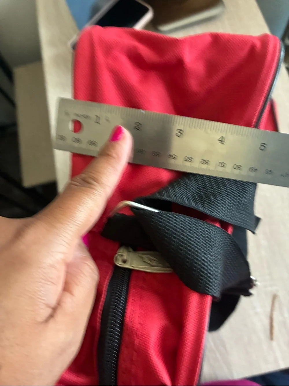Red Men's Carry Bag with Accessory Pouch